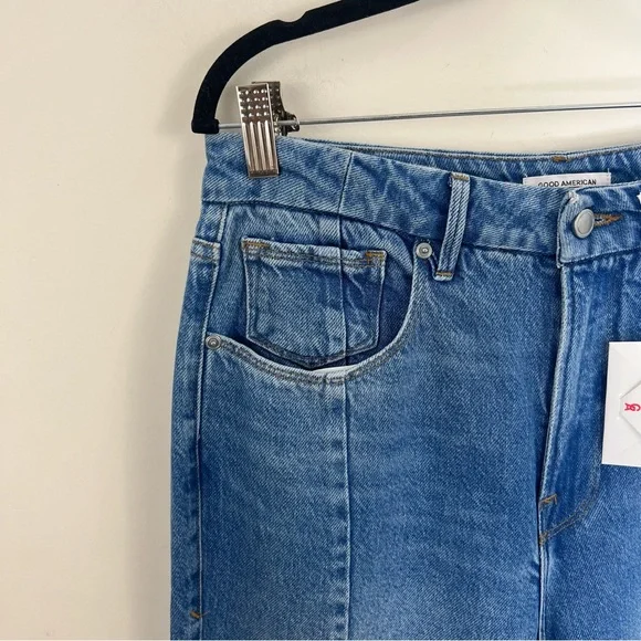 Good American Good Vintage Clean Seams High Rise Straight Leg Jeans 12/31 NWT - Picture 4 of 14